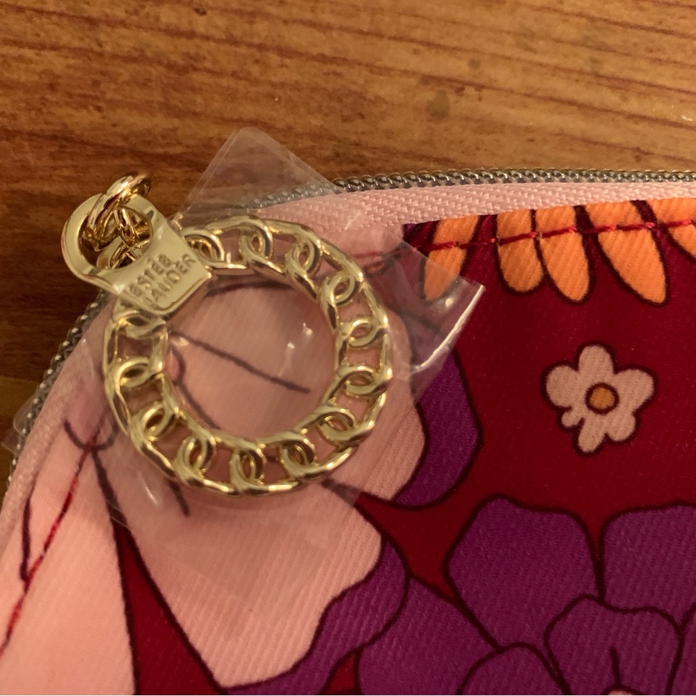 Garnet, Purple, Pink, Orange Floral Themed Cosmetic Bag - Picture 5 of 9